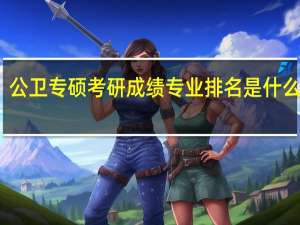 公卫专硕考研成绩专业排名是什么意思