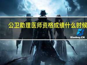 公卫助理医师资格成绩什么时候查