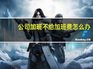 公司加班不给加班费怎么办