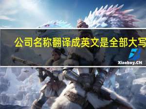 公司名称翻译成英文是全部大写吗（公司名称翻译成英文）