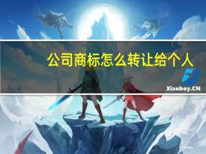 公司商标怎么转让给个人