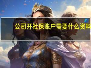 公司开社保账户需要什么资料