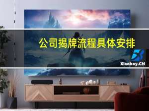 公司揭牌流程具体安排（公司成立揭牌仪式流程）