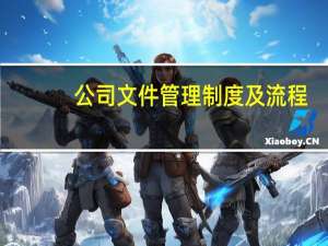 公司文件管理制度及流程
