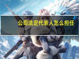 公司法定代表人怎么担任