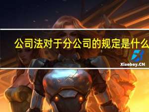 公司法对于分公司的规定是什么呢