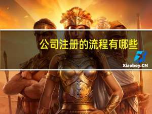 公司注册的流程有哪些
