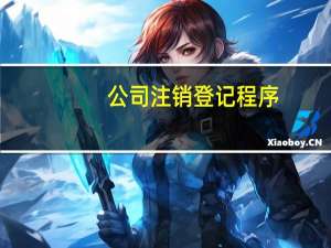 公司注销登记程序