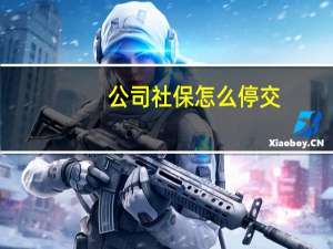 公司社保怎么停交