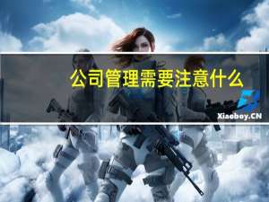 公司管理需要注意什么