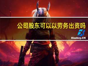 公司股东可以以劳务出资吗