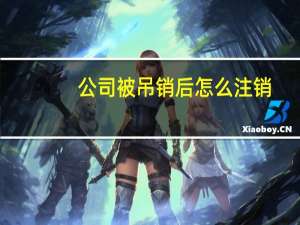 公司被吊销后怎么注销