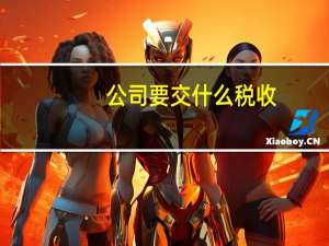 公司要交什么税收