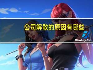 公司解散的原因有哪些