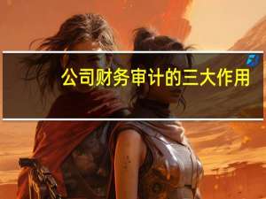 公司财务审计的三大作用