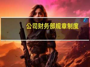 公司财务部规章制度