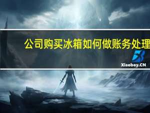 公司购买冰箱如何做账务处理
