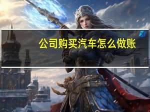 公司购买汽车怎么做账