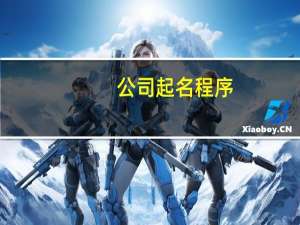 公司起名程序