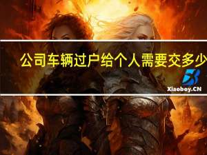 公司车辆过户给个人需要交多少税