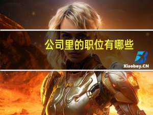 公司里的职位有哪些
