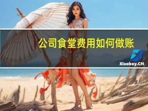 公司食堂费用如何做账
