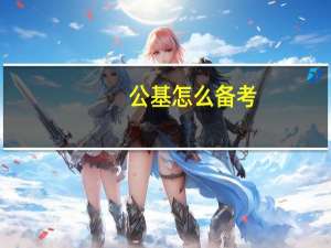 公基怎么备考