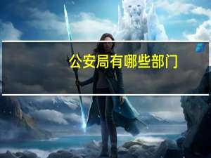 公安局有哪些部门