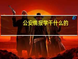公安情报学干什么的