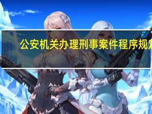公安机关办理刑事案件程序规定