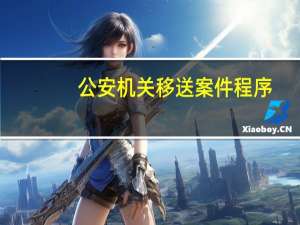 公安机关移送案件程序