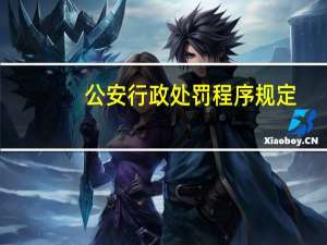 公安行政处罚程序规定