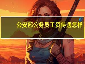 公安部公务员工资待遇怎样