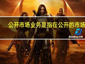 公开市场业务是指在公开的市场上
