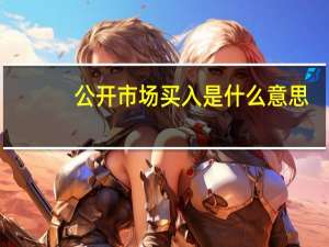 公开市场买入是什么意思