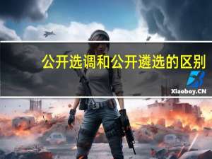 公开选调和公开遴选的区别