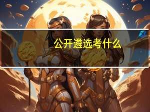 公开遴选考什么