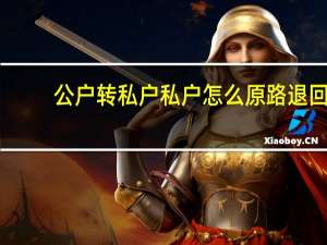 公户转私户私户怎么原路退回