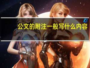公文的附注一般写什么内容