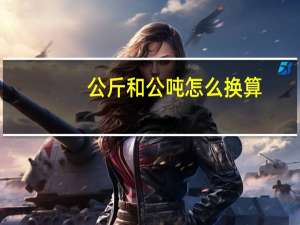 公斤和公吨怎么换算