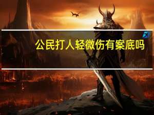 公民打人轻微伤有案底吗