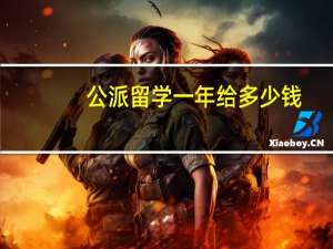 公派留学一年给多少钱