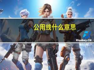 公用线什么意思