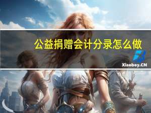 公益捐赠会计分录怎么做