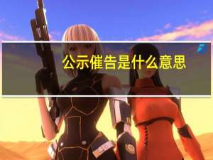 公示催告是什么意思