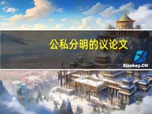 公私分明的议论文