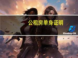 公租房单身证明