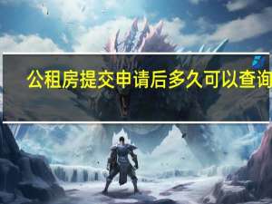 公租房提交申请后多久可以查询到