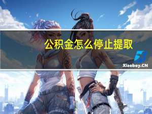 公积金怎么停止提取