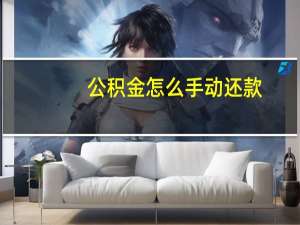 公积金怎么手动还款